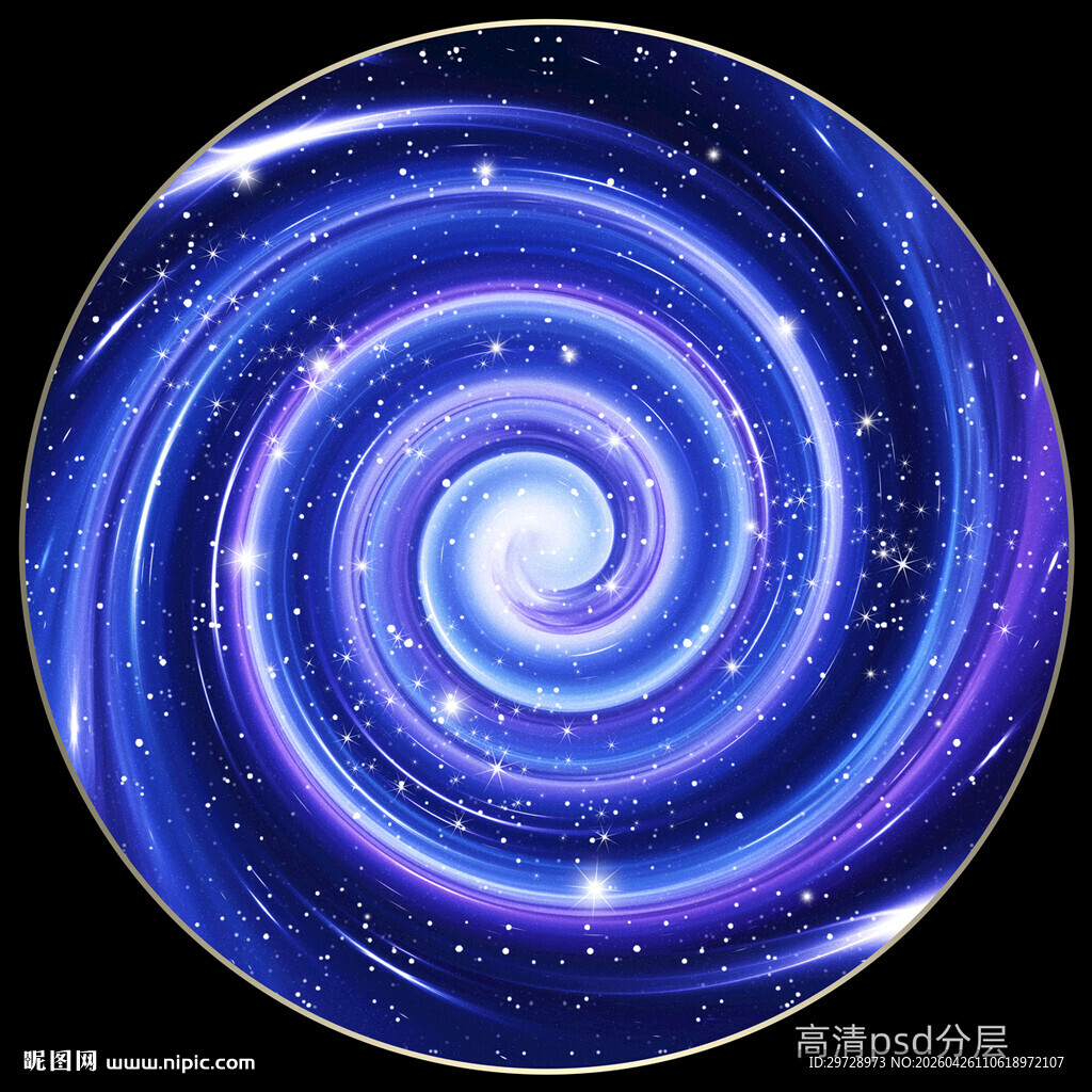 圆形蓝色星空旋涡