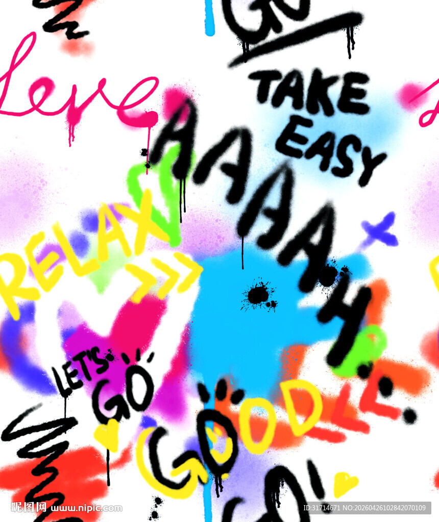 多彩涂鸦艺术插画