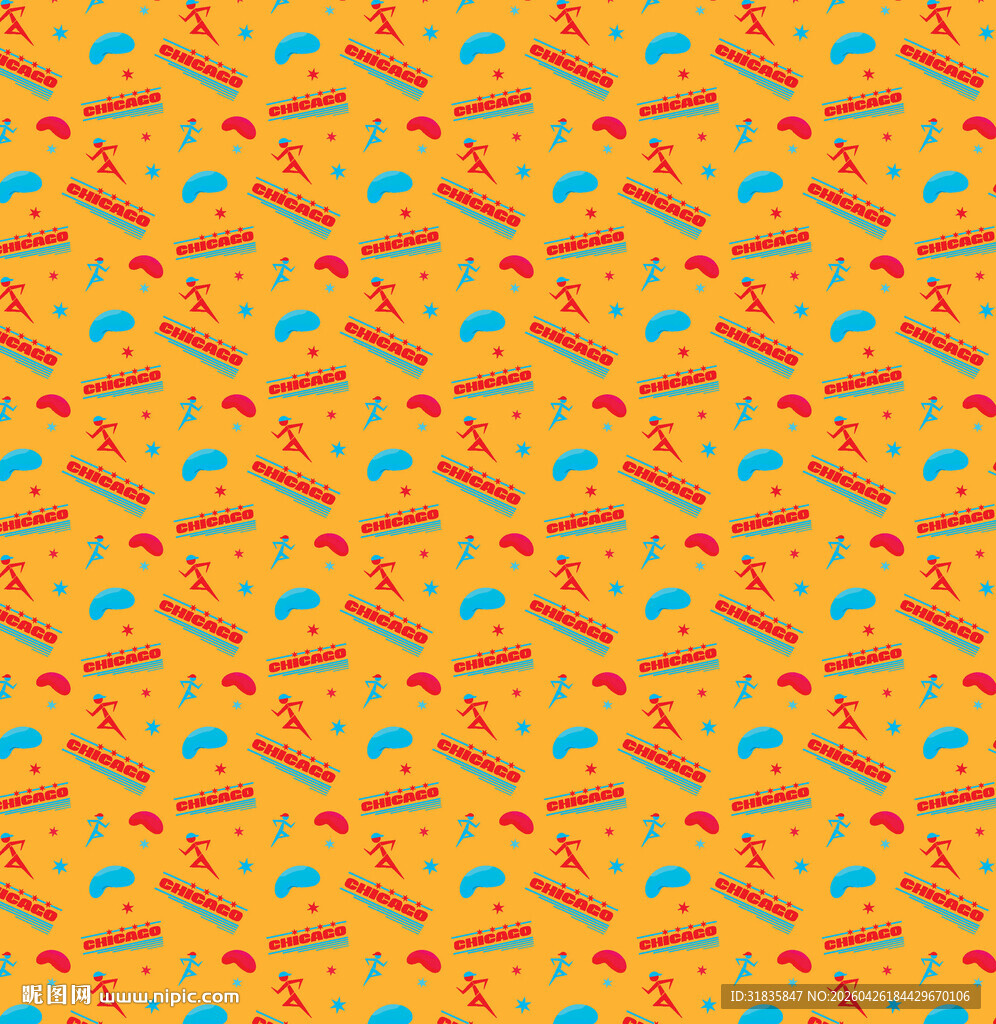 多彩几何图案无缝背景图