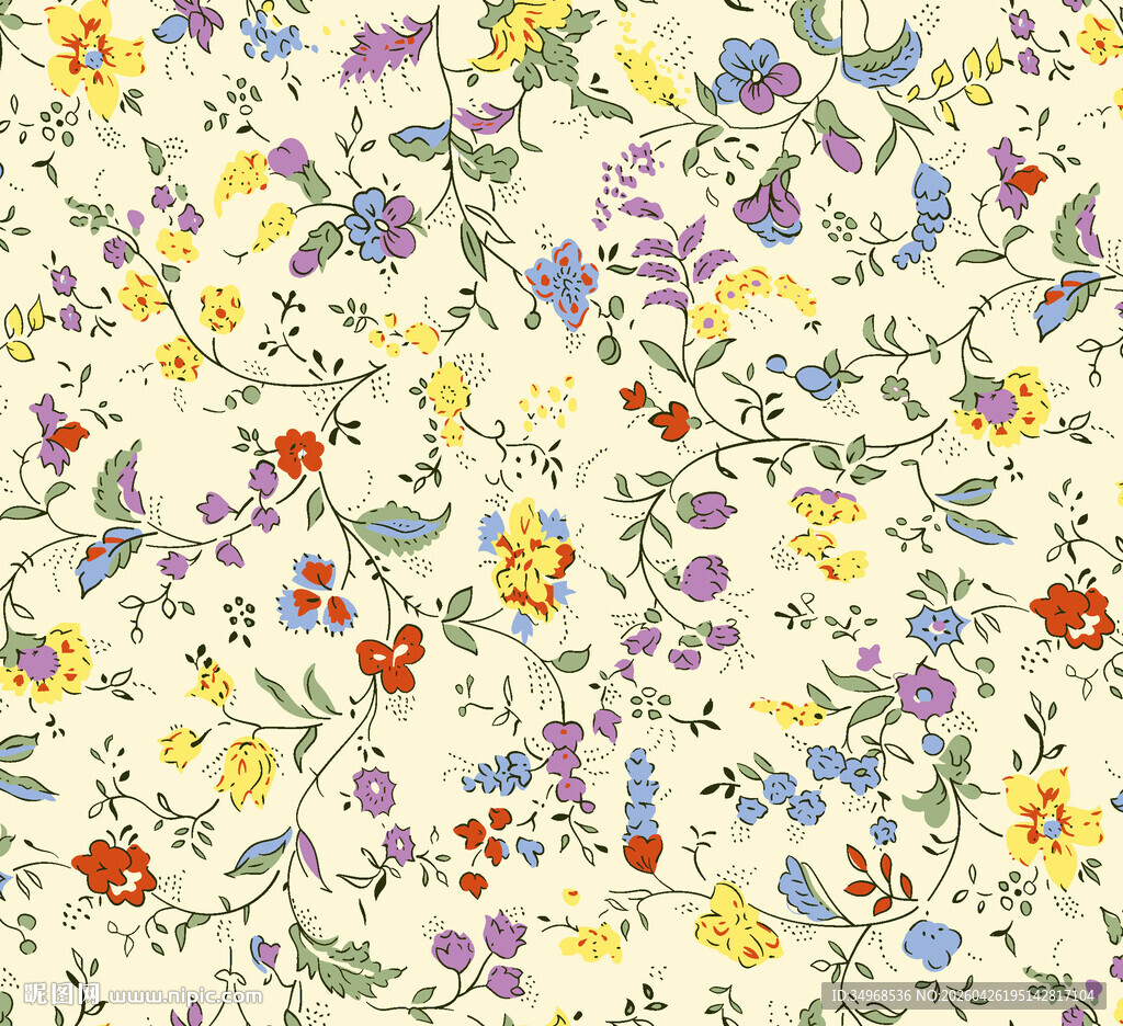 多彩碎花图案背景纹理