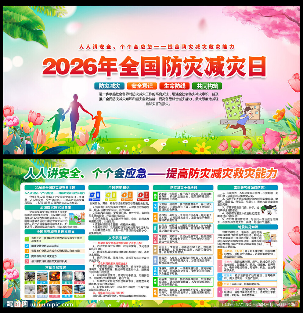 2026防灾减灾日宣传栏