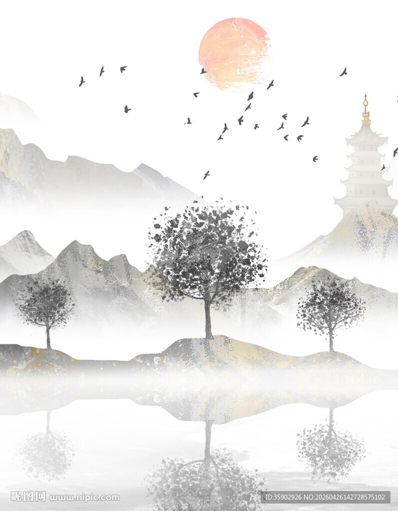 水墨山水意境图