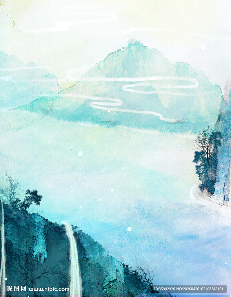 水墨山水意境图