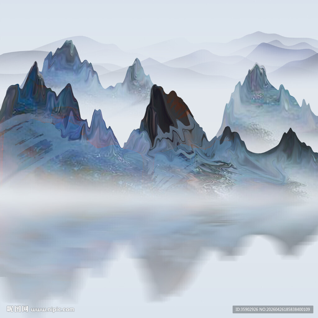 水墨山水间的静谧景致
