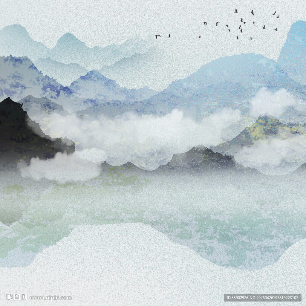 水墨山水意境图