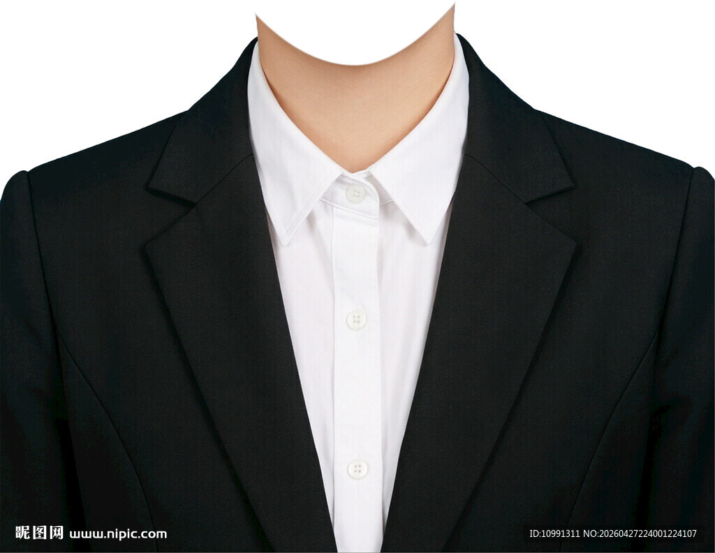 女证件照西装正装衣服素材
