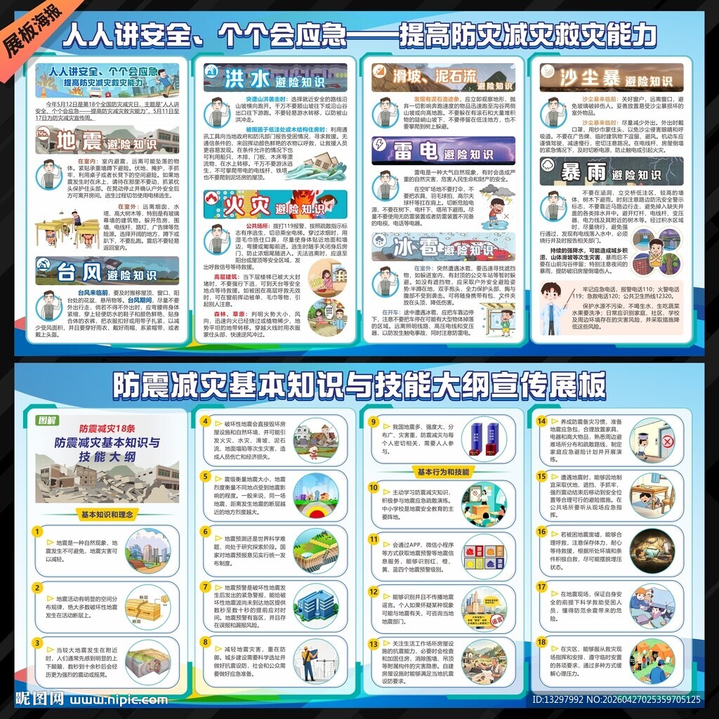 防灾减灾展板