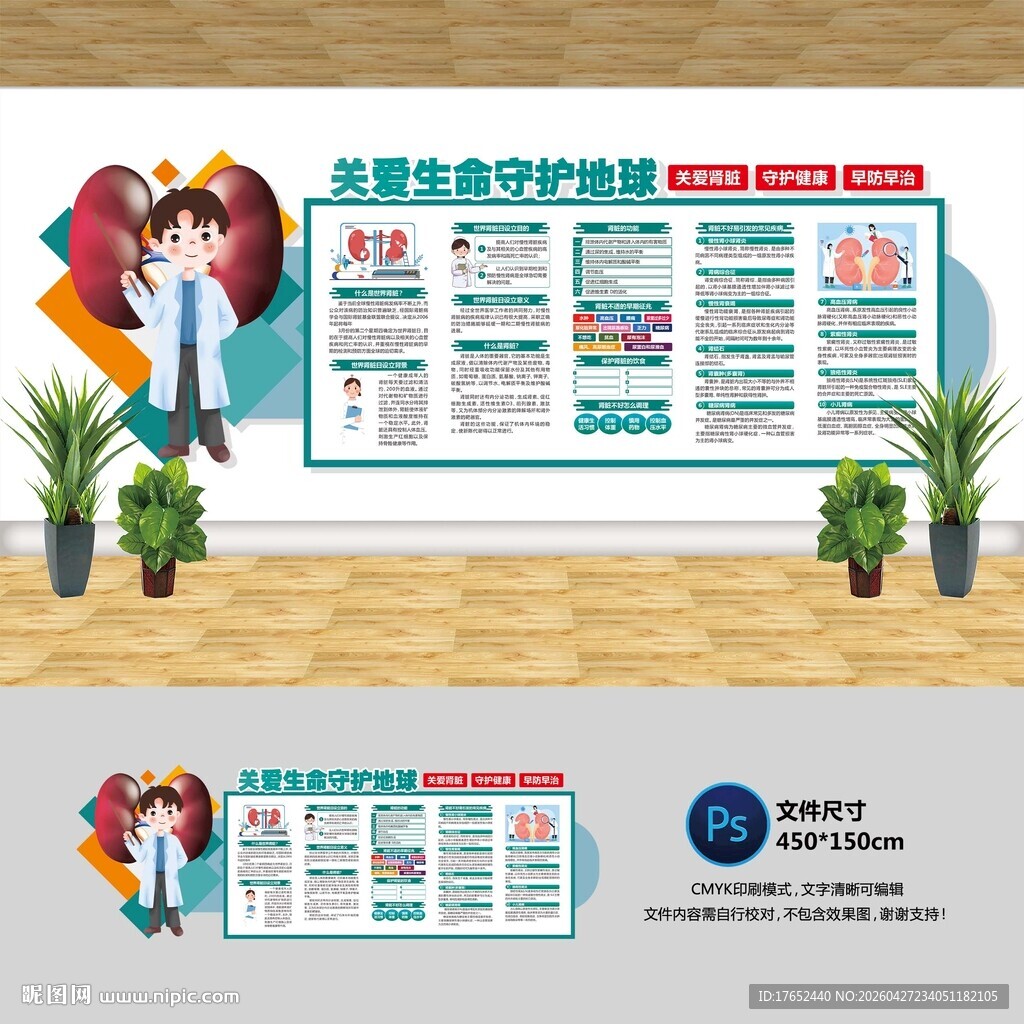 关爱肾脏文化墙