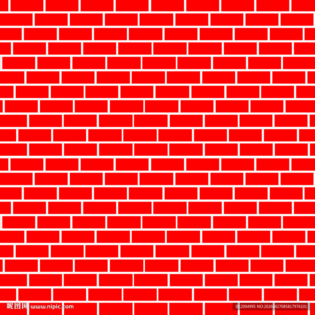 红色砖墙纹理图案