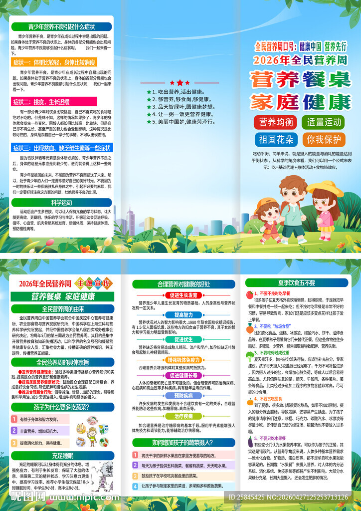 2026年全民营养周三折页