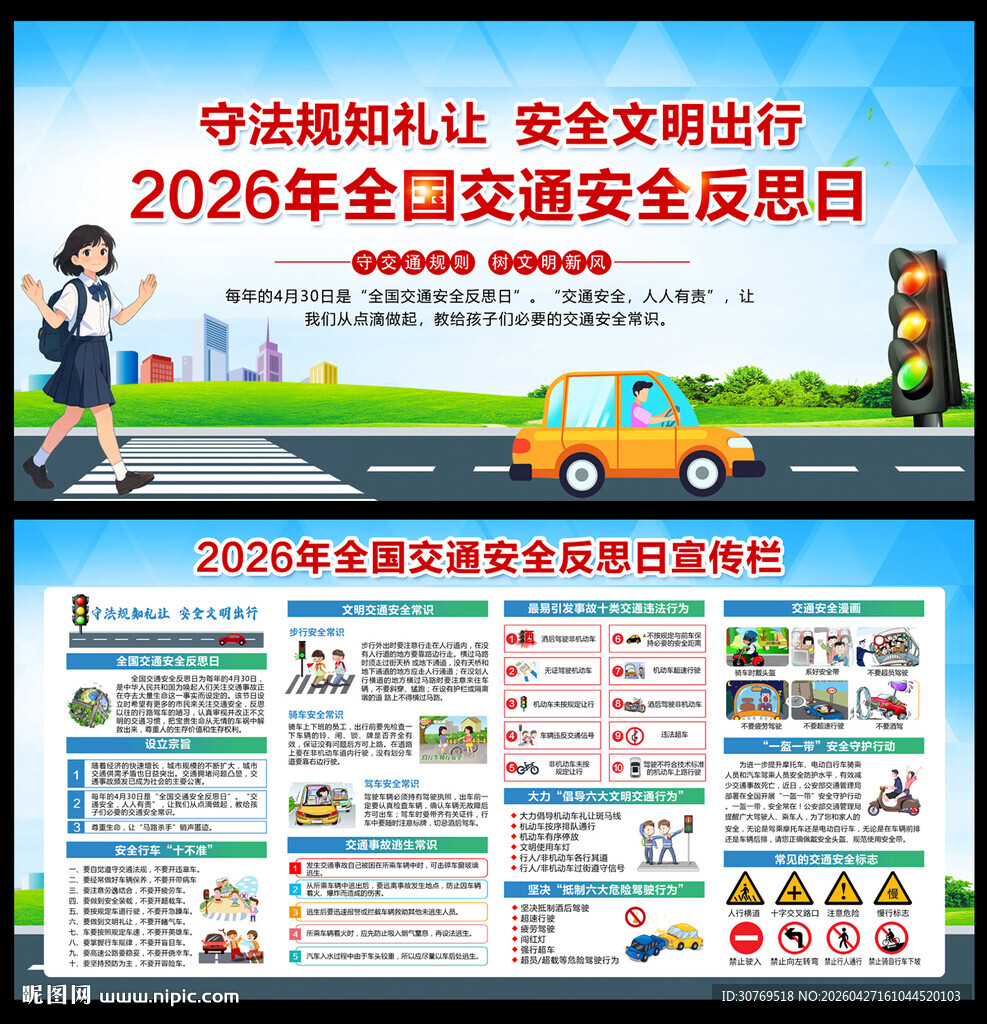 交通安全反思日宣传栏