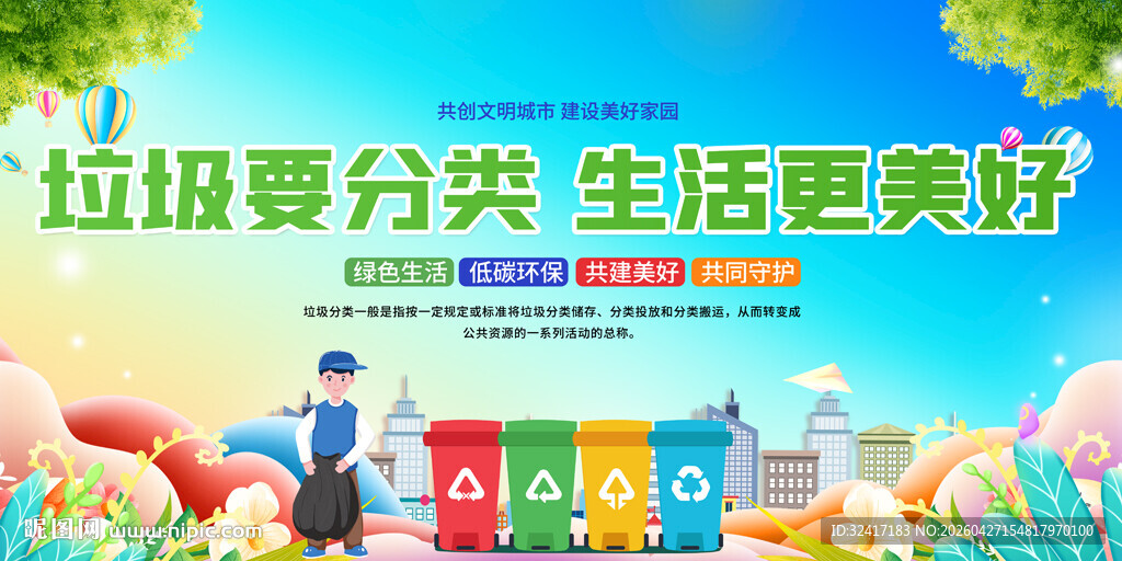 垃圾分类展板