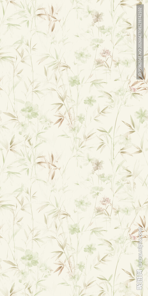 淡雅花卉纹理背景图