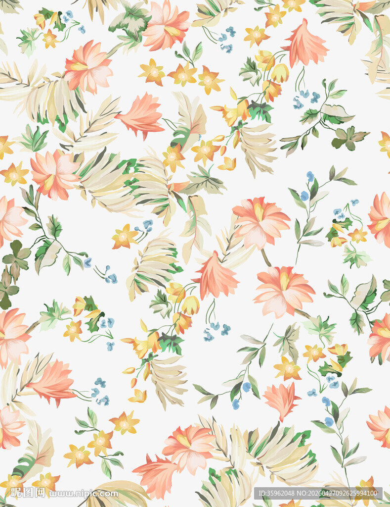 清新花卉图案背景