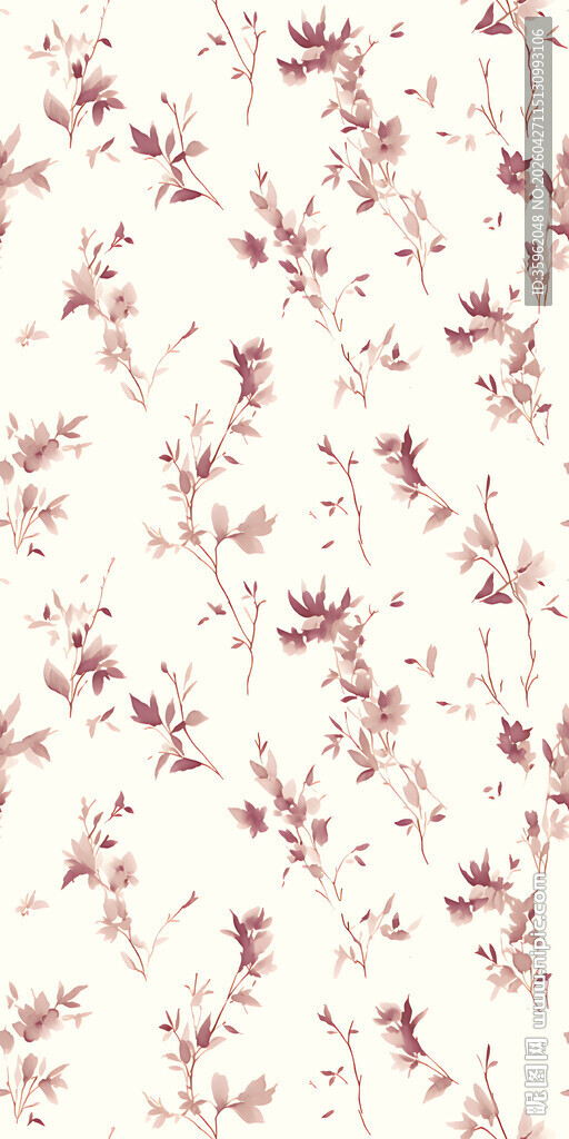 粉色花卉图案布料纹理