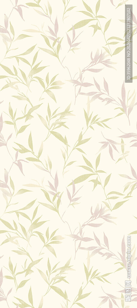 淡雅花卉植物纹理图案