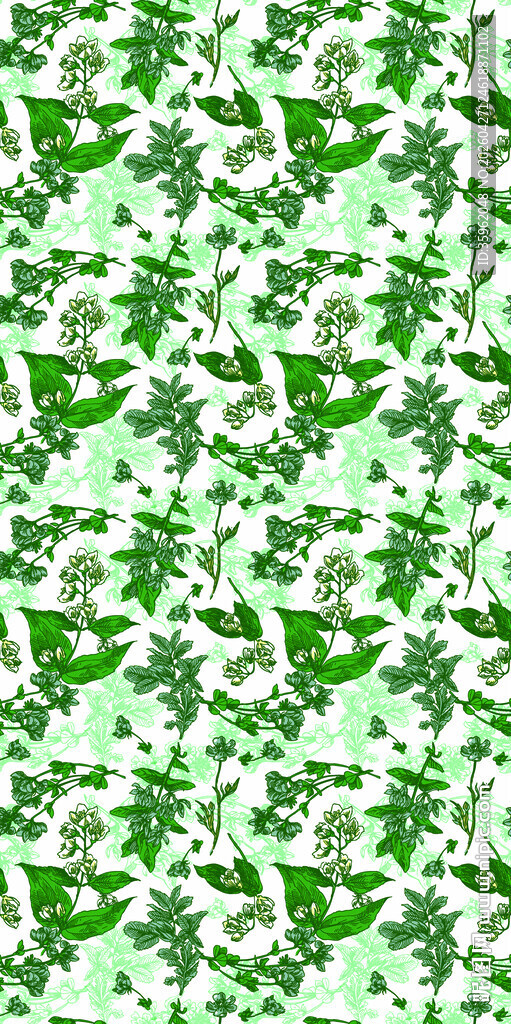 绿色几何图案无缝背景图