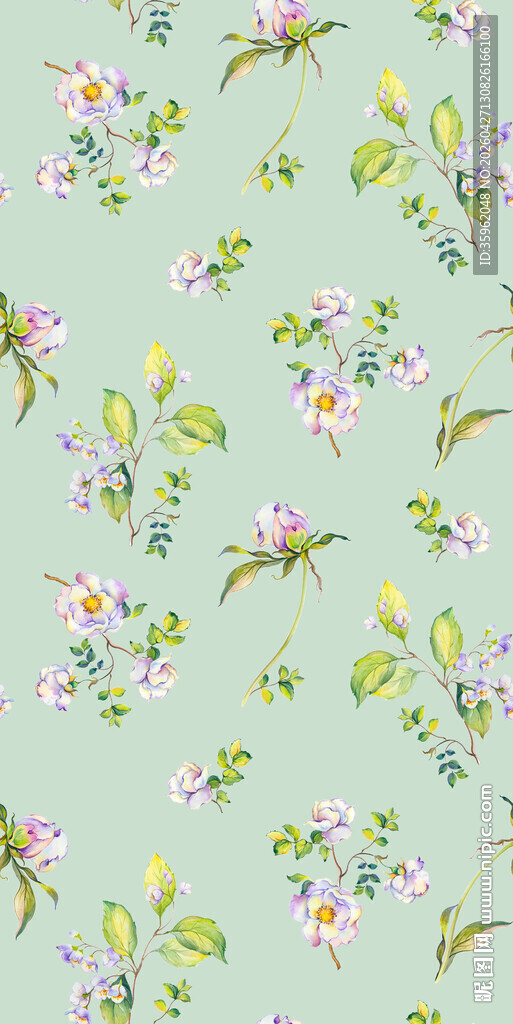 清新花卉图案背景