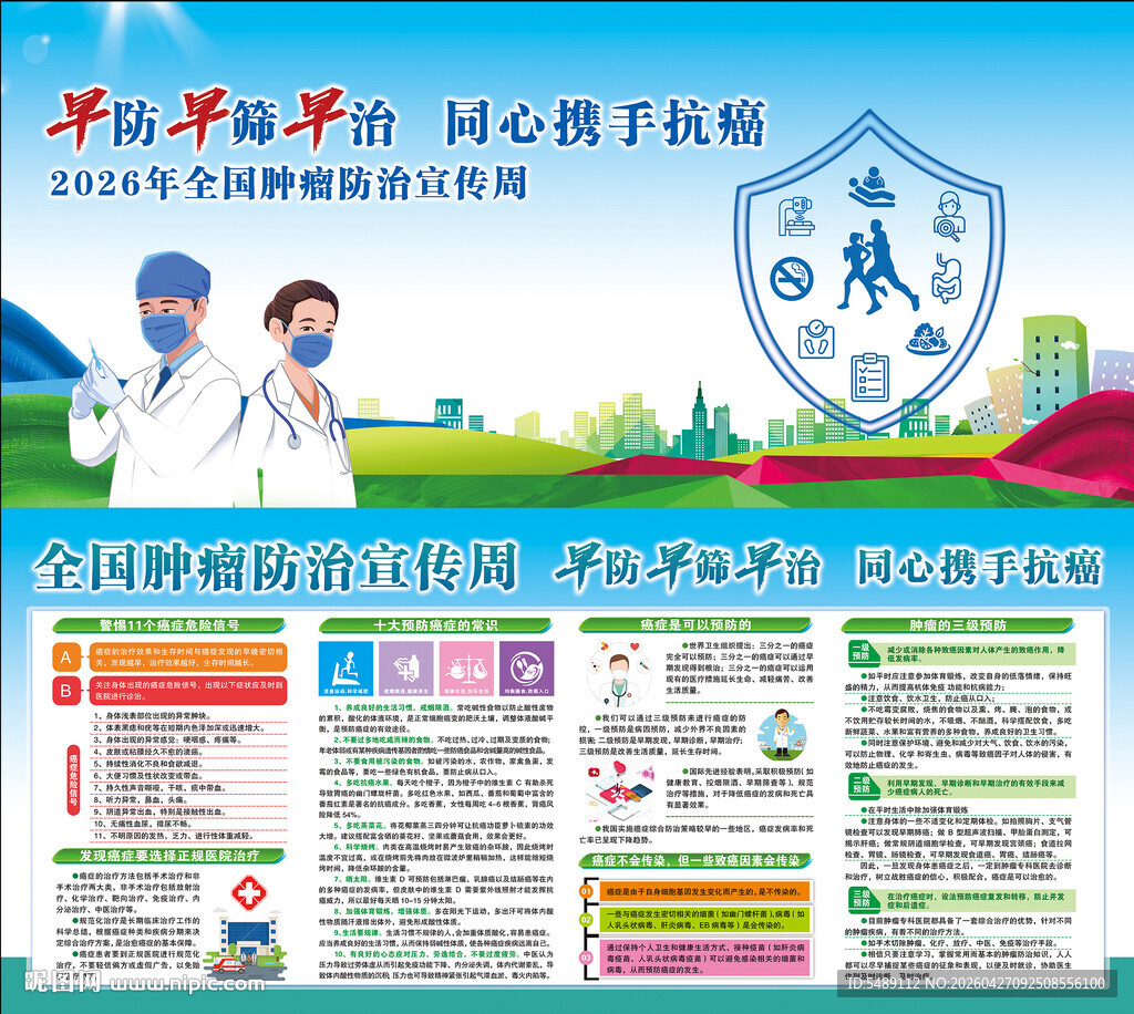 肿瘤防治展板