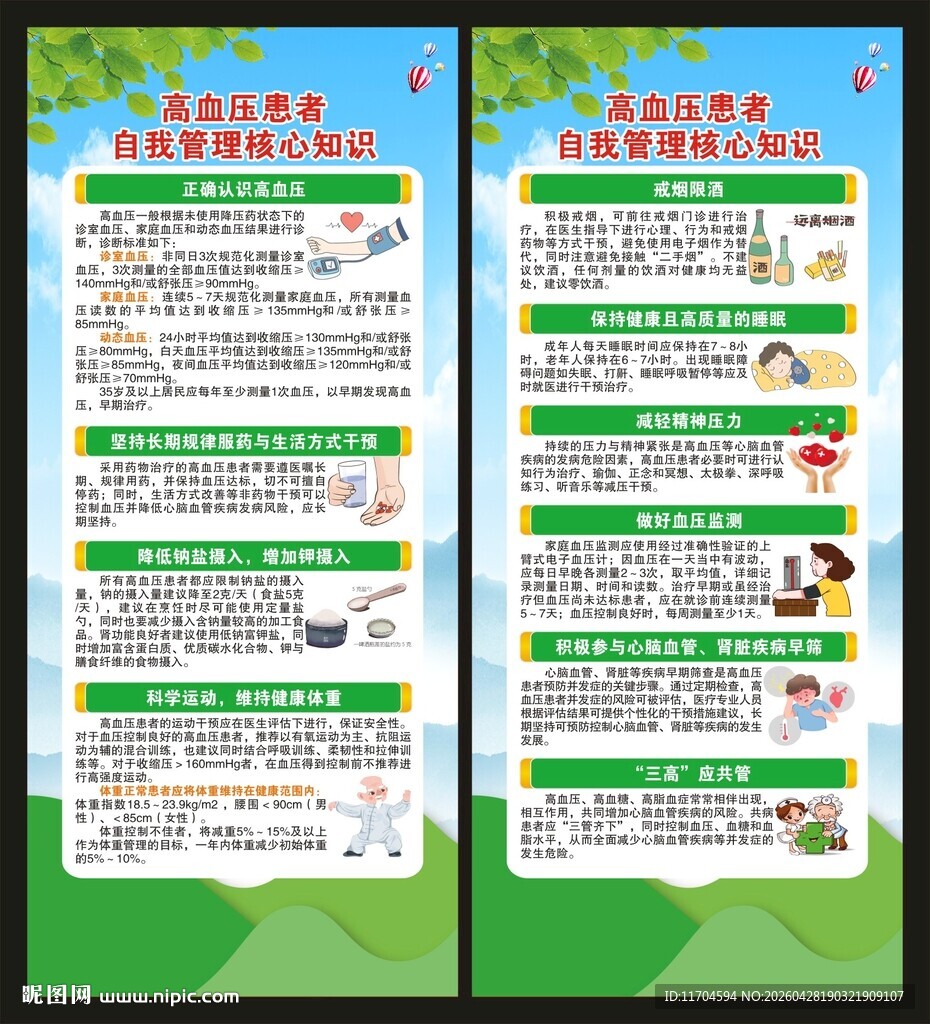 高血压日展架