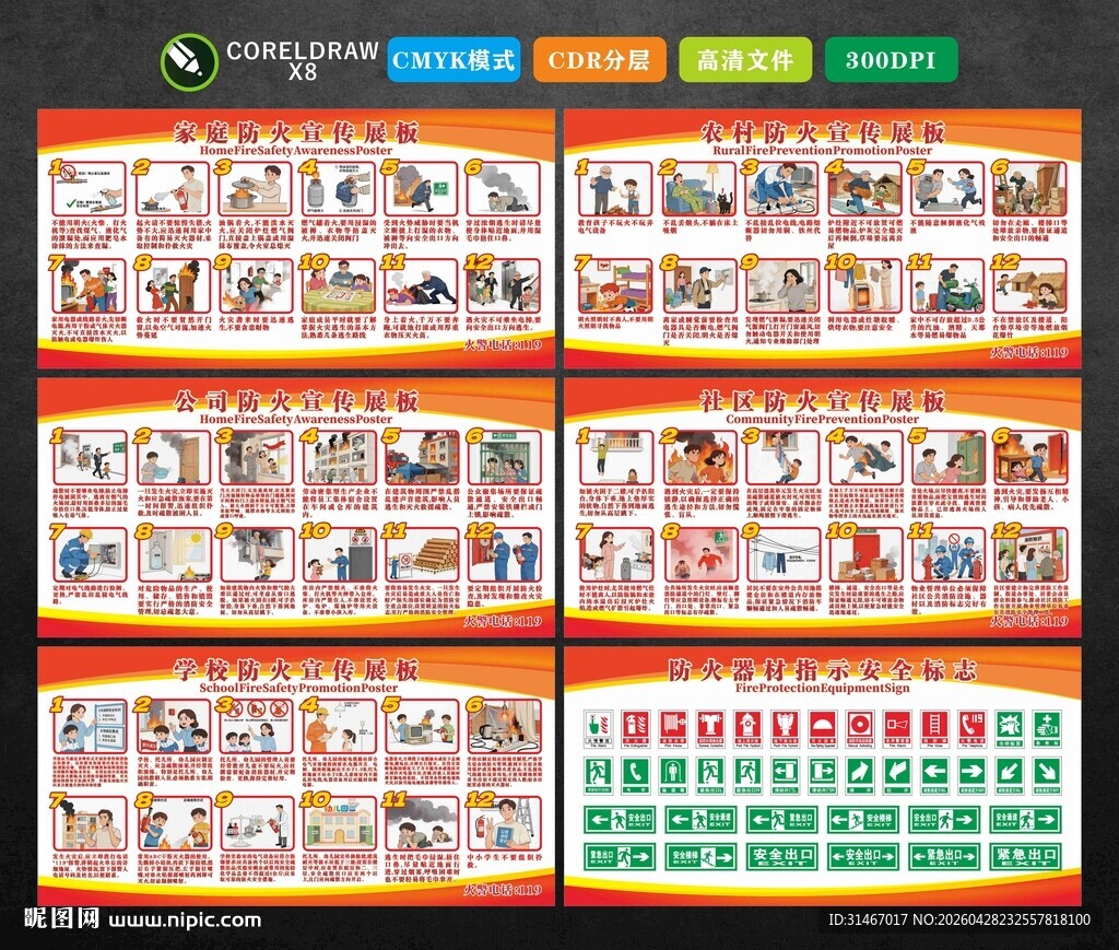 防火宣传展板