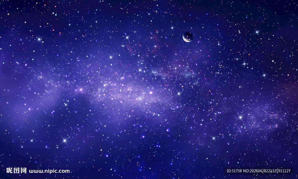 蓝色宇宙星空背景图素材
