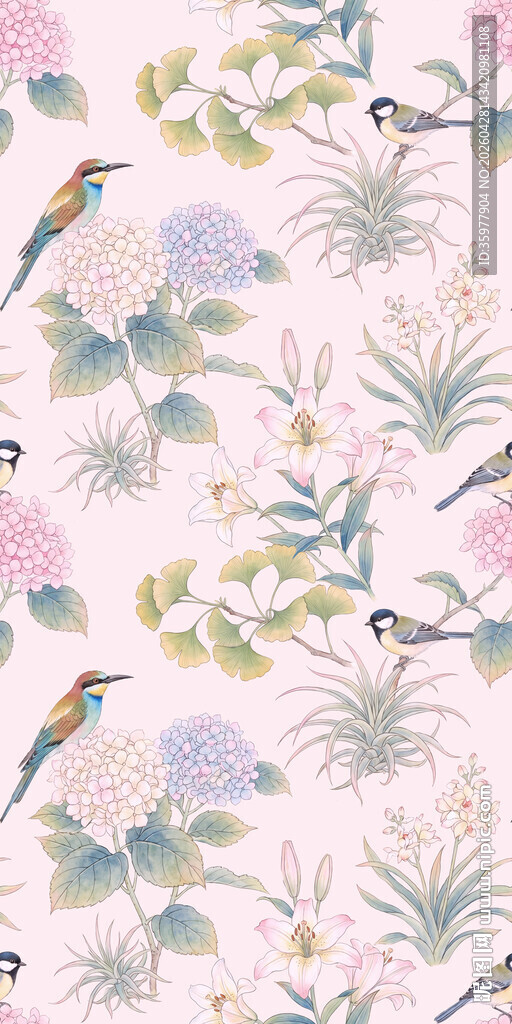 花鸟图案背景