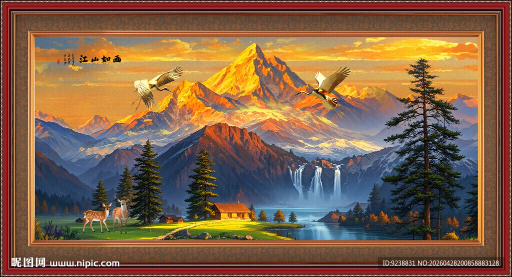 日照金山装饰画