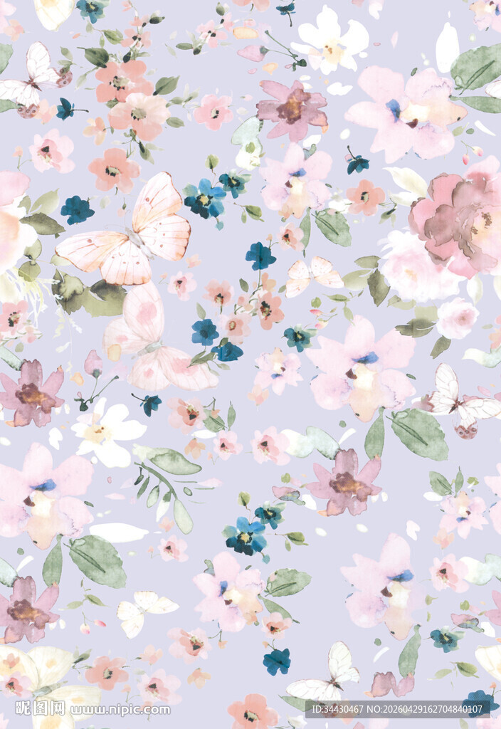 淡彩花卉图案背景