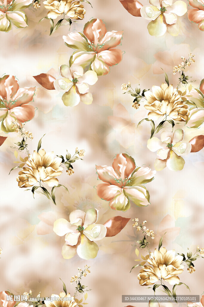 花卉图案背景纹理