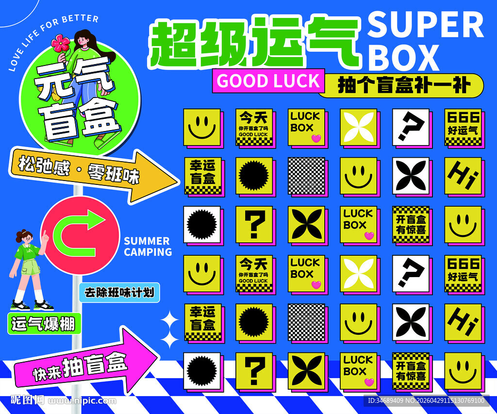 超级运气盲盒海报