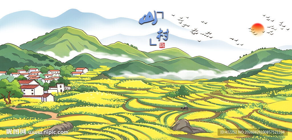 油菜花开油菜花海