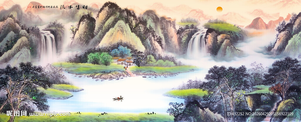 水墨山水间的诗意风光