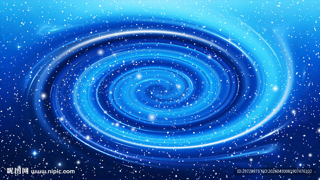 蓝色宇宙星空旋涡