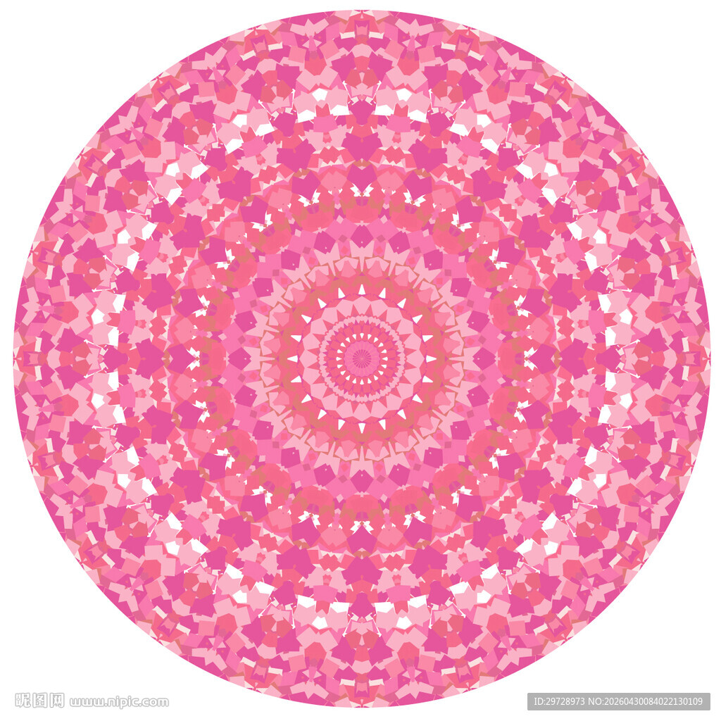 粉色曼陀罗图案