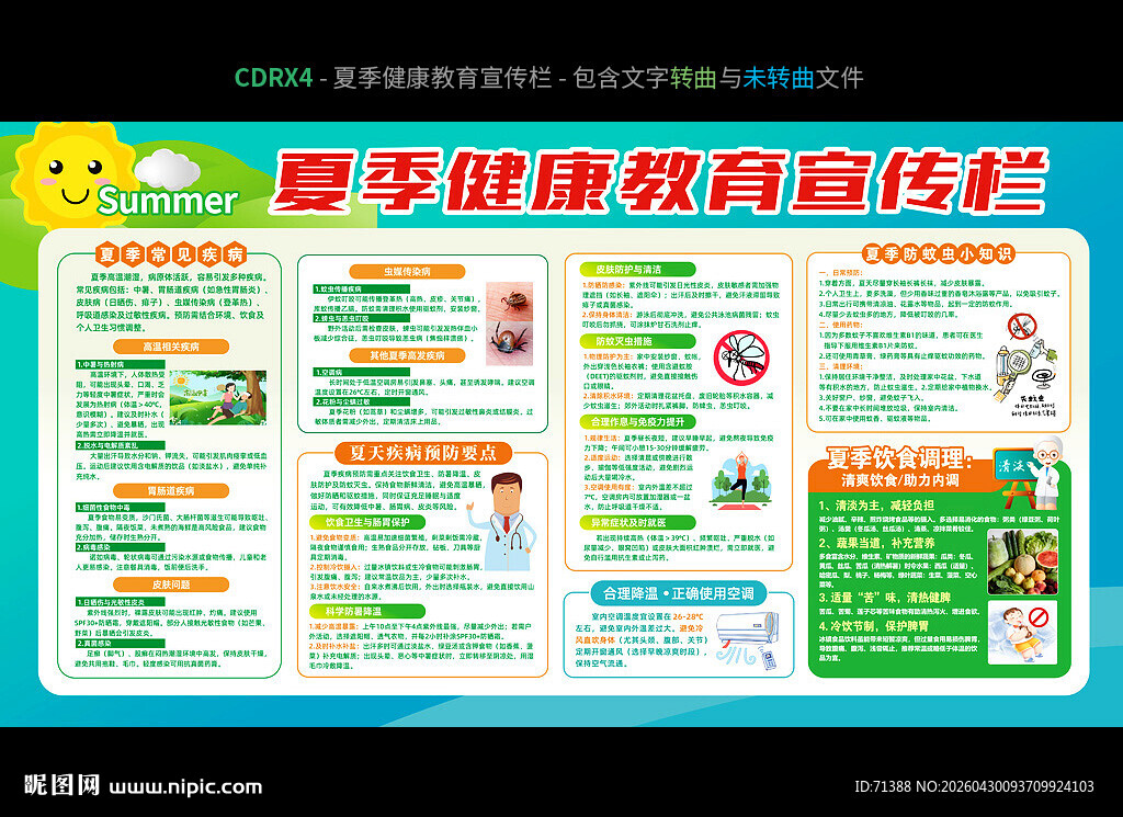 夏季健康教育宣传栏
