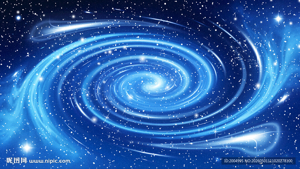 梦幻旋涡蓝色星空背景