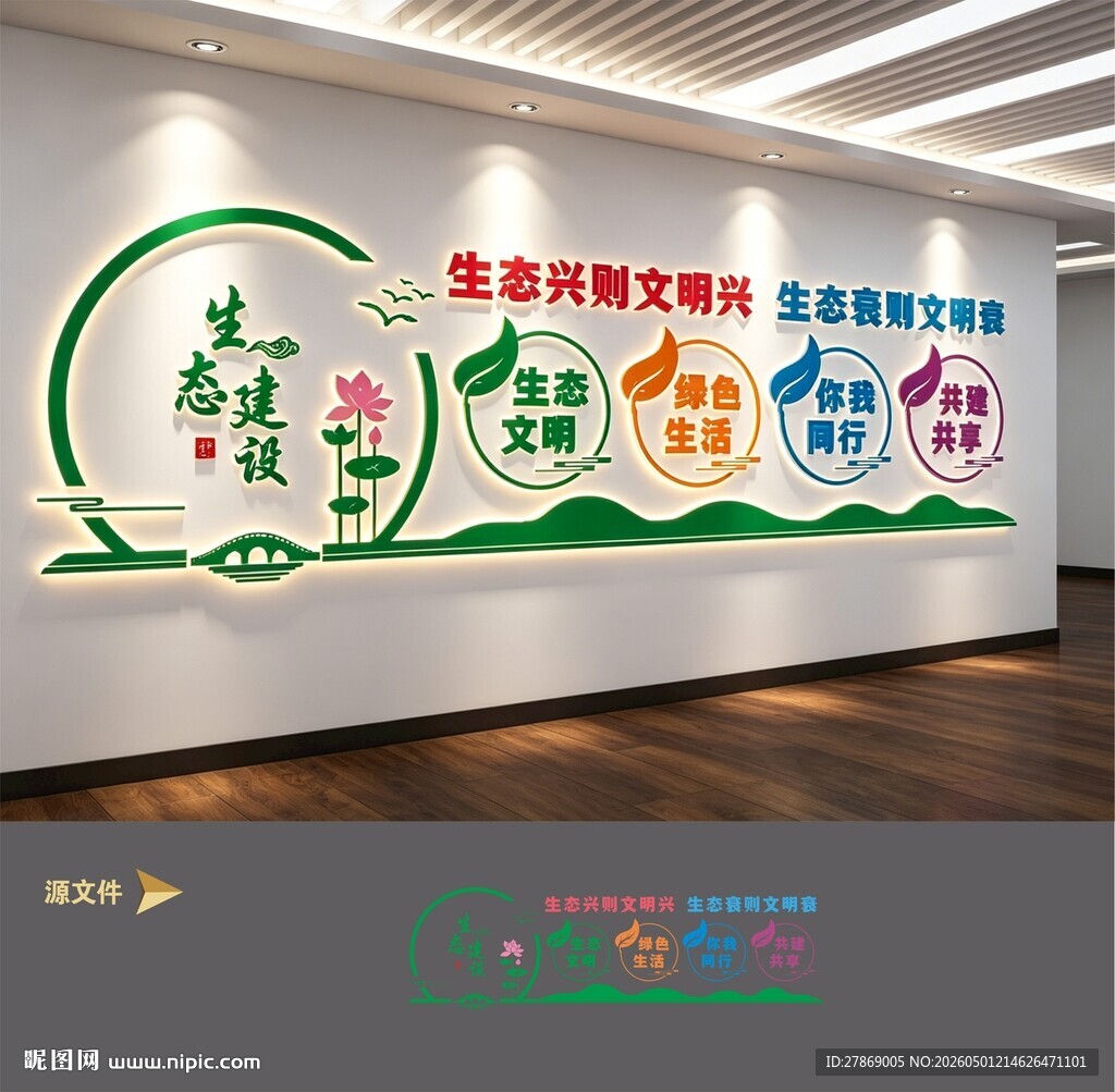 环保标语文化墙