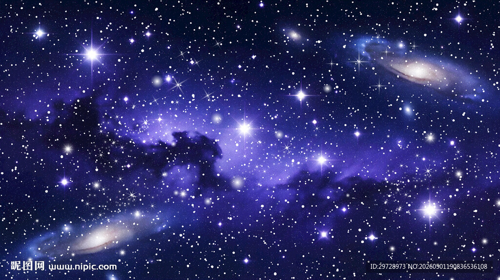 梦幻深邃宇宙蓝色星空