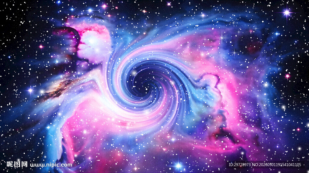 绚丽梦幻唯美漩涡星空