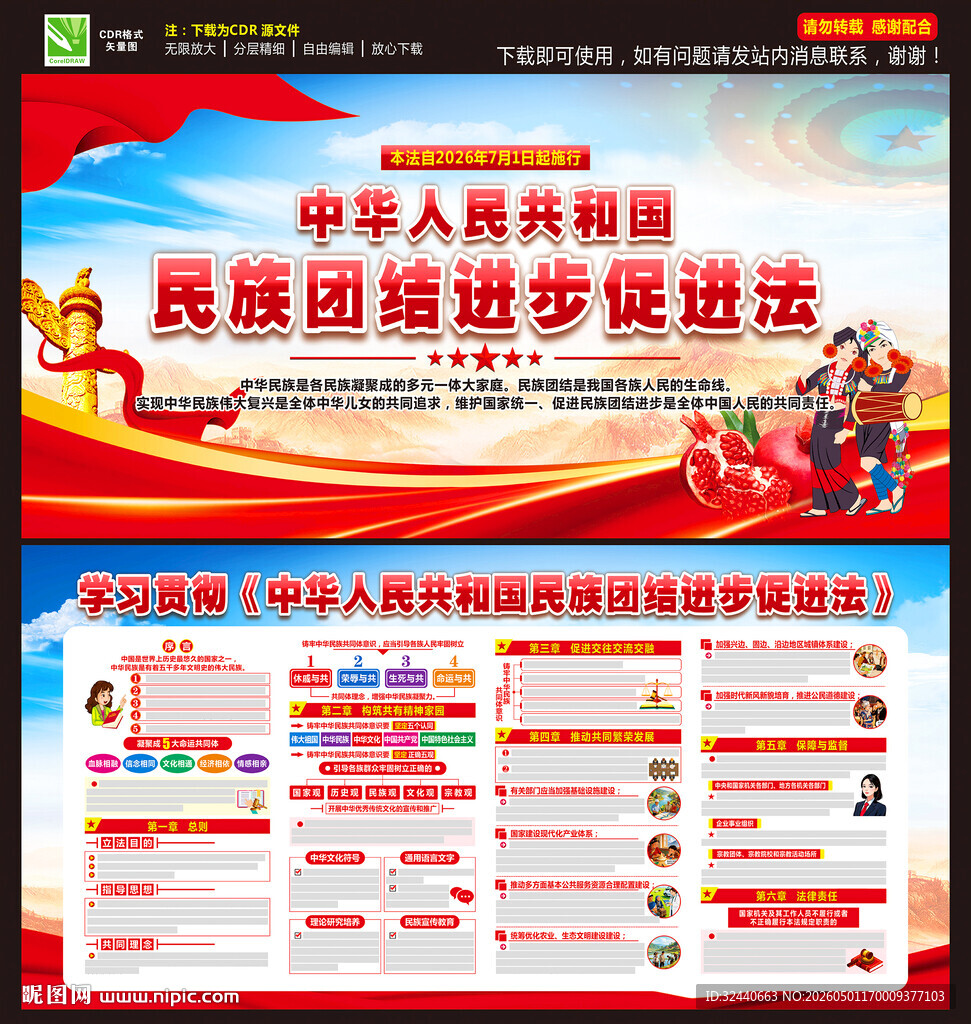 民族团结进步促进法展板