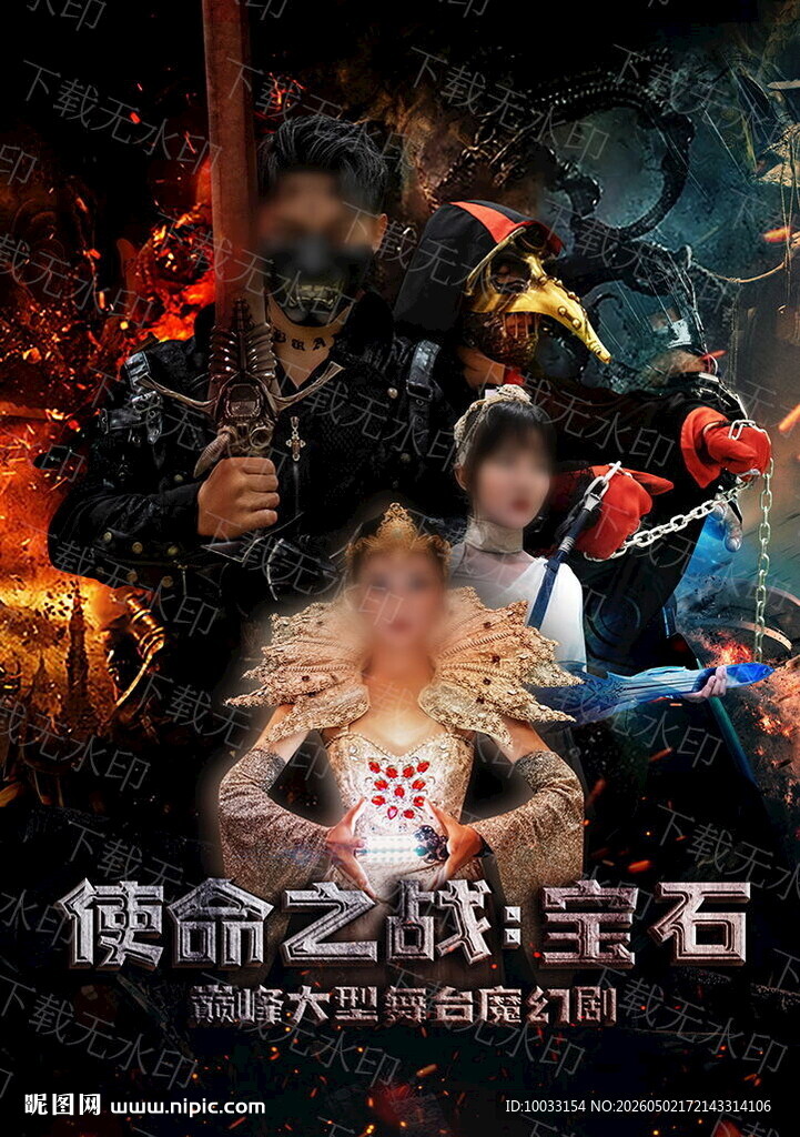 魔术舞台剧影视剧宝石游戏海报
