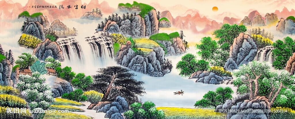 山水国画风景图