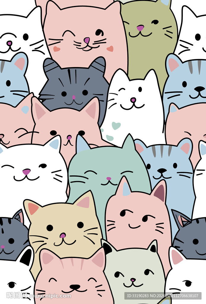 可爱卡通猫