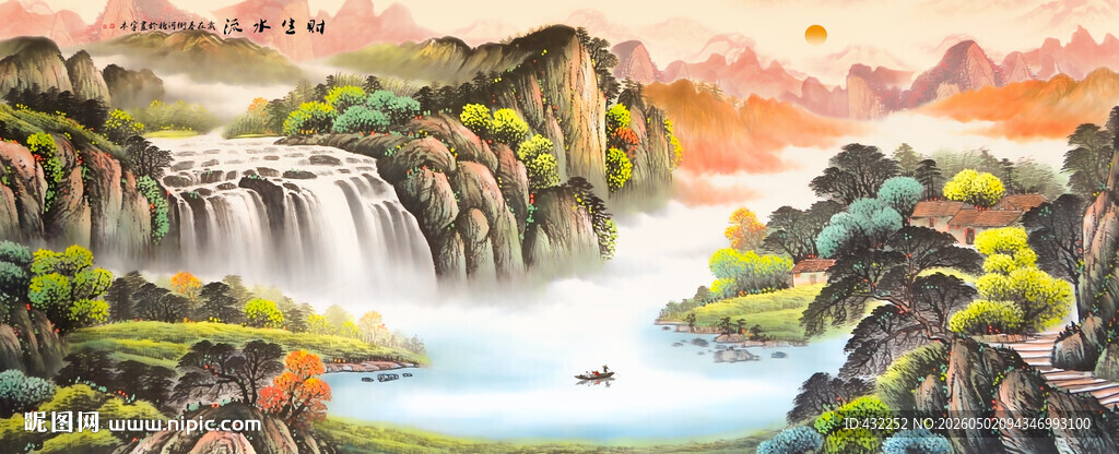 聚宝盆风水画