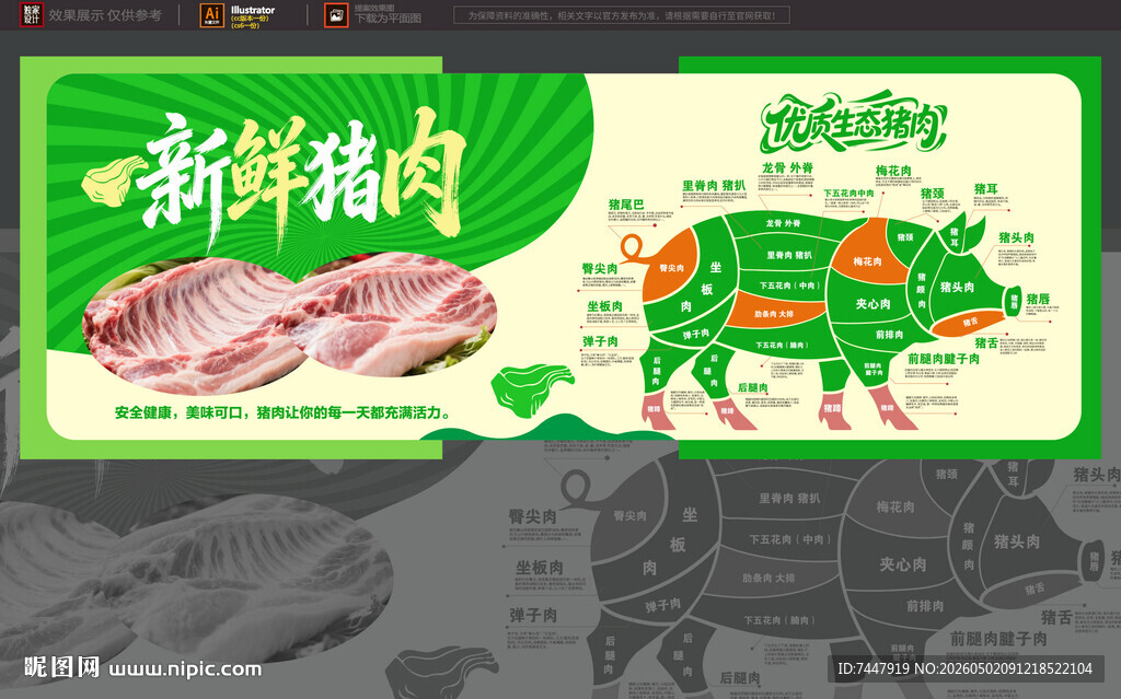 猪肉海报分割图