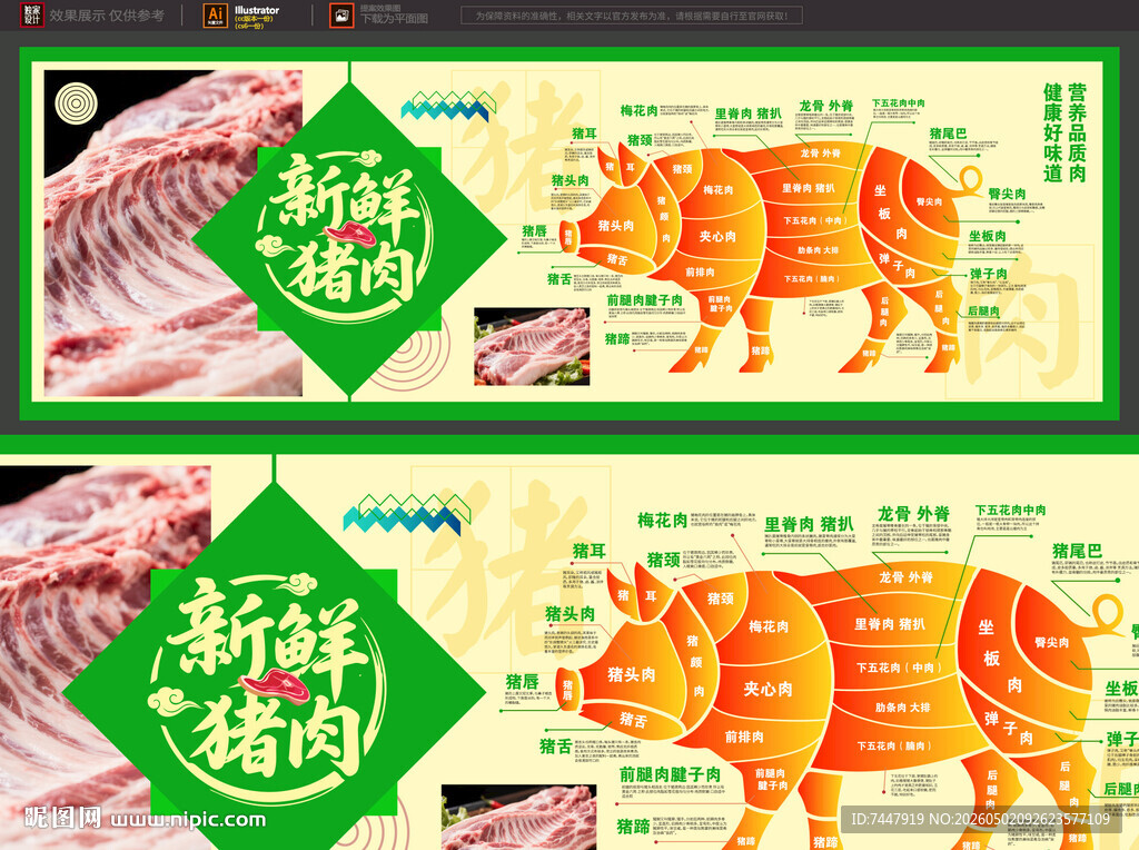 新鲜猪肉海报
