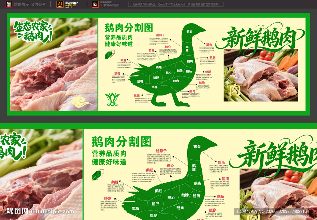 新鲜鹅肉宣传海报