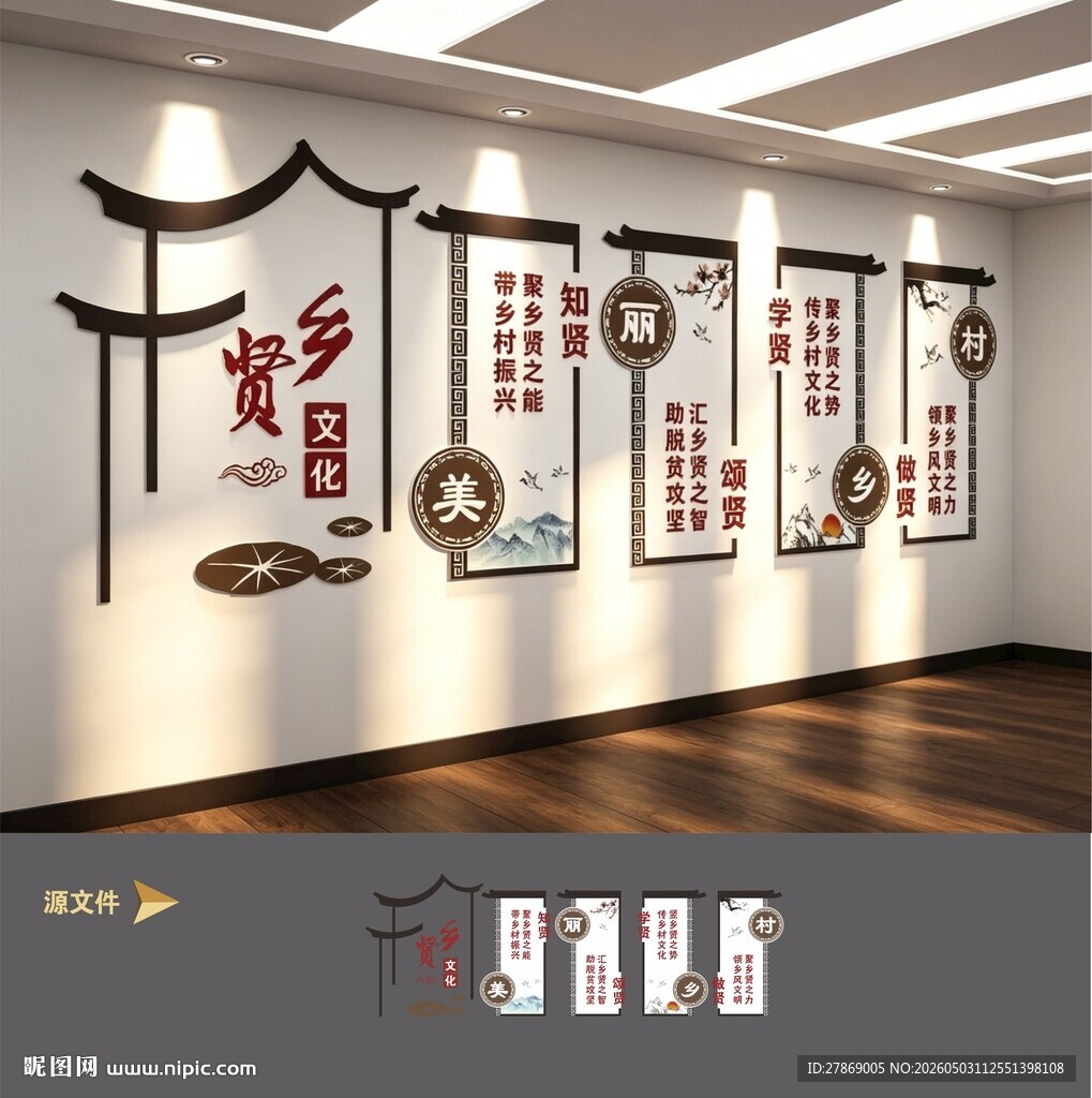 乡贤村文化墙展板