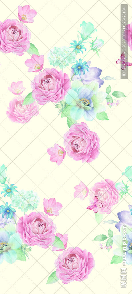 粉色花卉图案背景